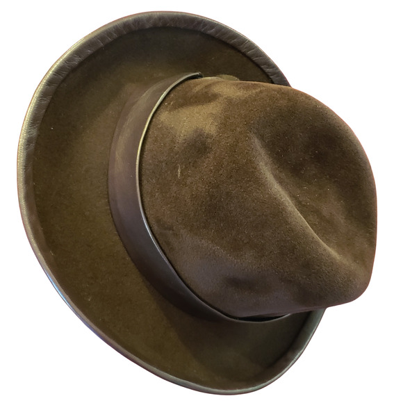 Timeless Elegance: Vintage Suzanne Custom Millinery Brown Fedora main image 4